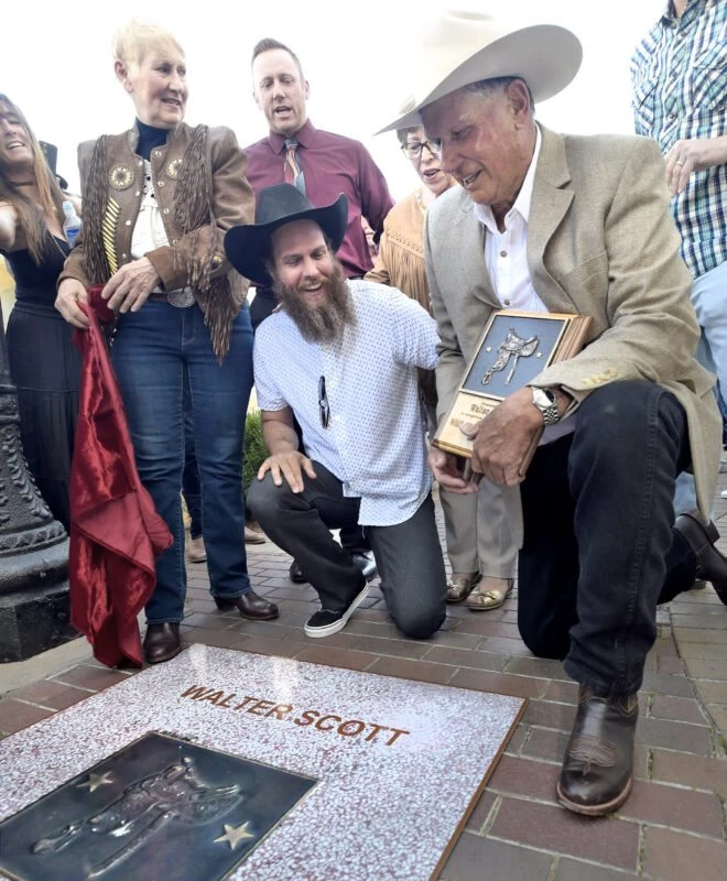 Walk of Western Stars sidewalk stars in Old Town Newhall