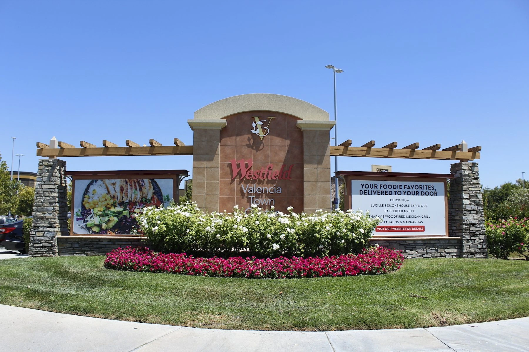Valencia Town Center outdoor shopping mall corridors